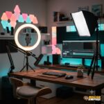 Ilustrasi kerja influencer Indonesia 2026 di studio konten digital